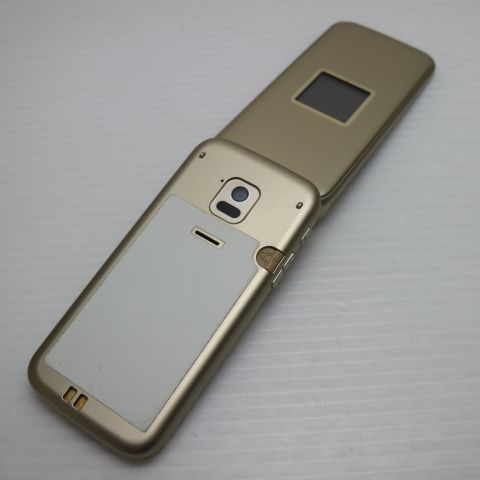 docomo らくらくホン F-02J ゴールド 未使用品 ムスビー｜安心保証付 美品 F-02J らくらくホン ゴールド 中古本体