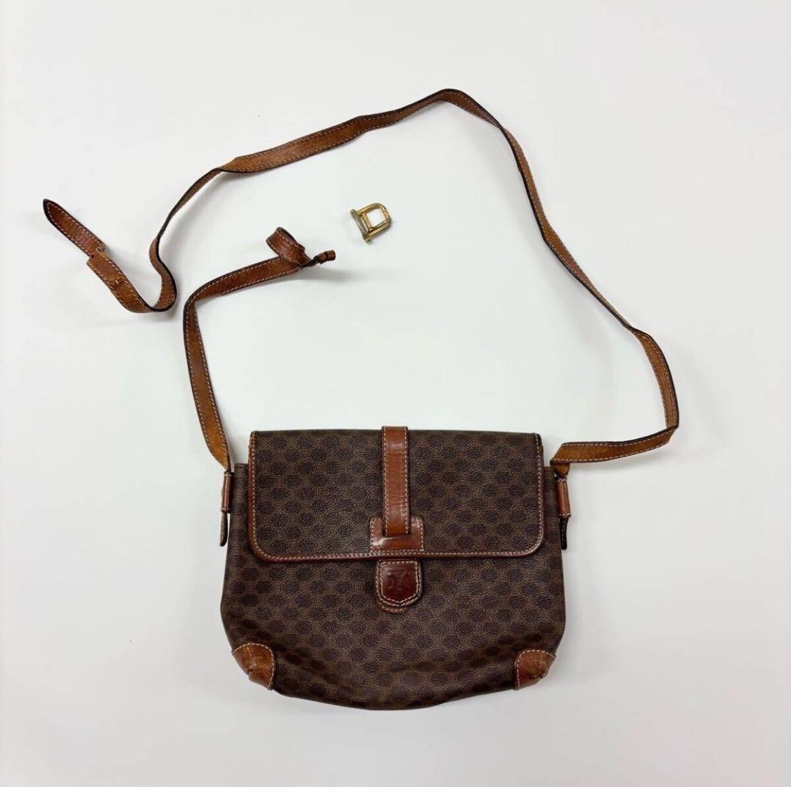 Vintage CELINE ヴィンテージ セリーヌ マカダム柄 ショルダー バッグ