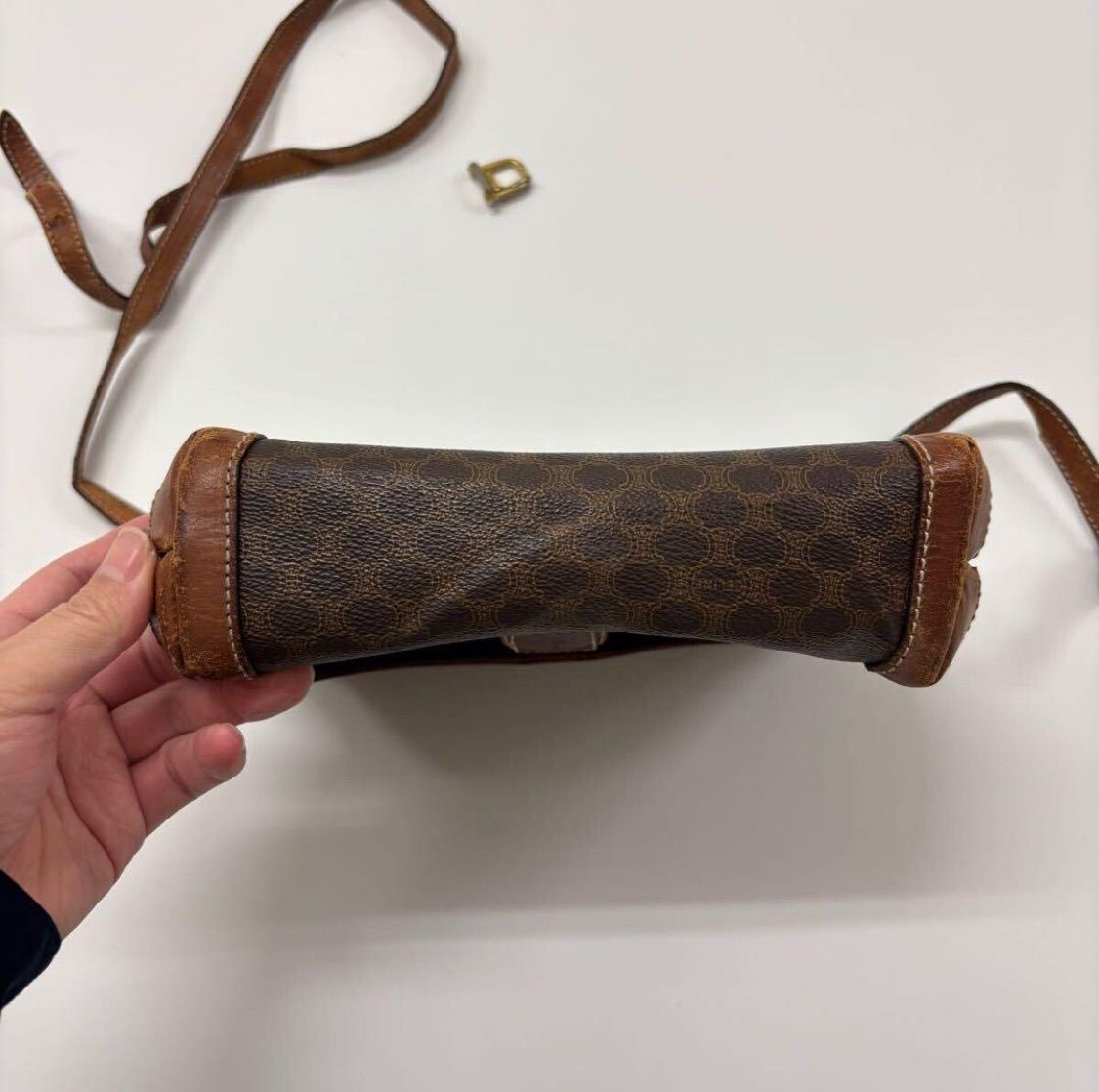 Vintage CELINE ヴィンテージ セリーヌ マカダム柄 ショルダー バッグ