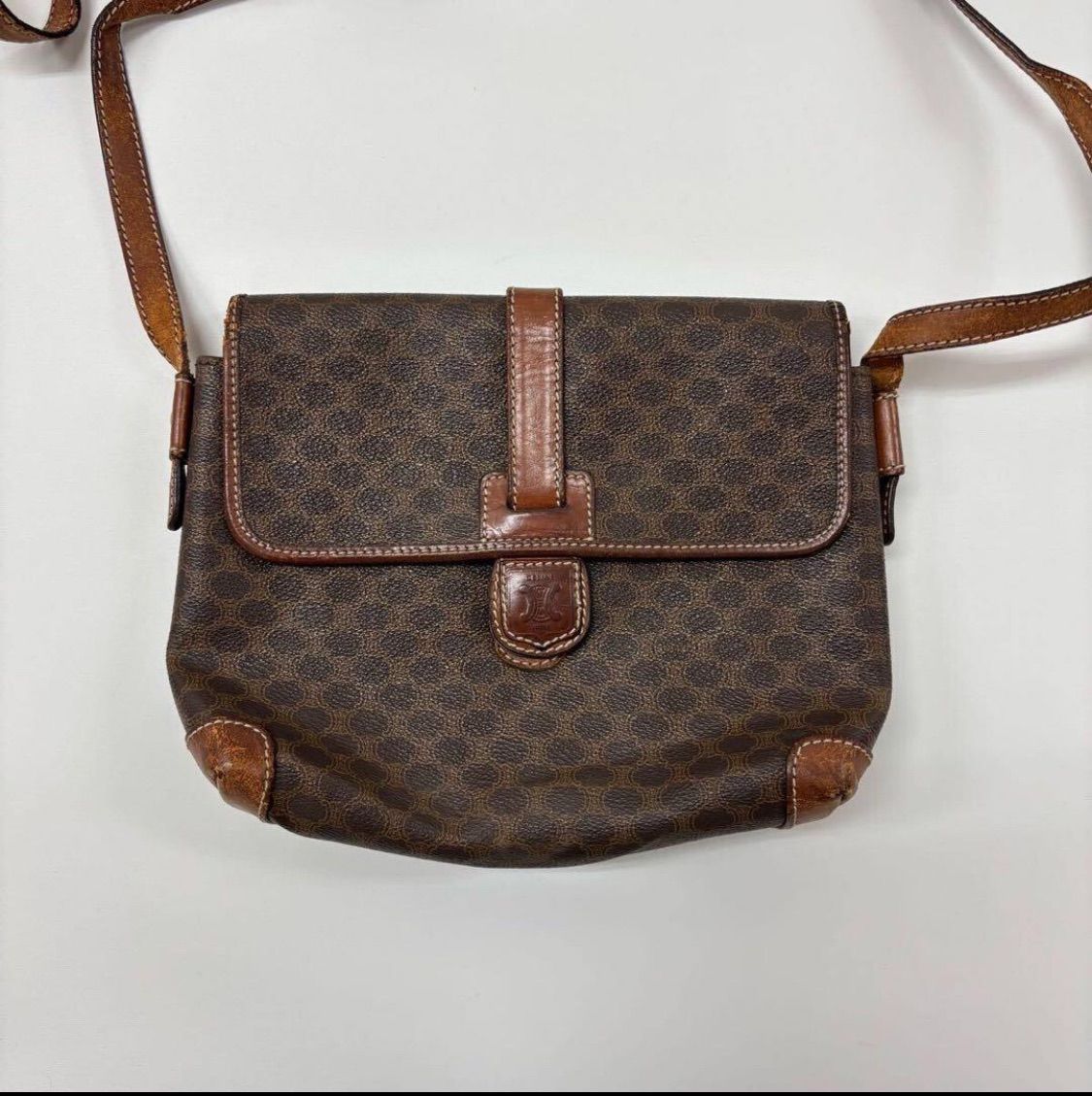 Vintage CELINE ヴィンテージ セリーヌ マカダム柄 ショルダー バッグ
