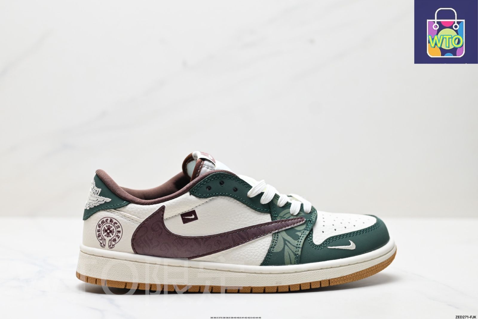 トラヴィス スコット x エア ジョーダン 1 Reverse Mocha AJ TS ライトニング コラボ レバースフック ロートップ カルチャーバスケットボールシューズ WTO輸入4