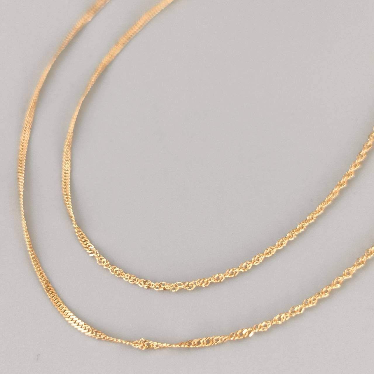 18金 K18 男女兼用 スクリューネックレス 1.08g 40㎝ D685 - メルカリ