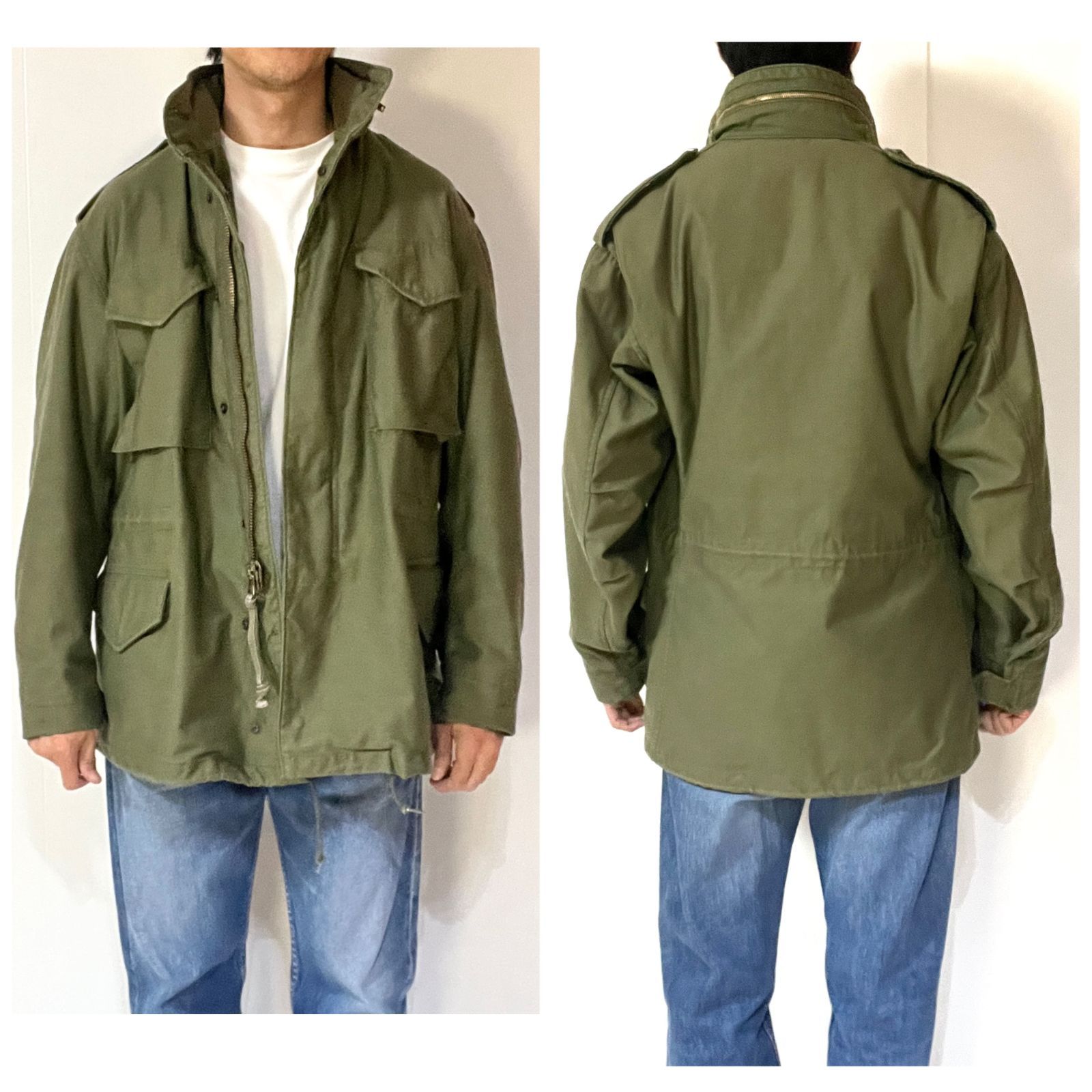 80s-90s U.S.ARMY 米軍 ALPHA M/R MEDIUM REGULAR M-65 フィールド