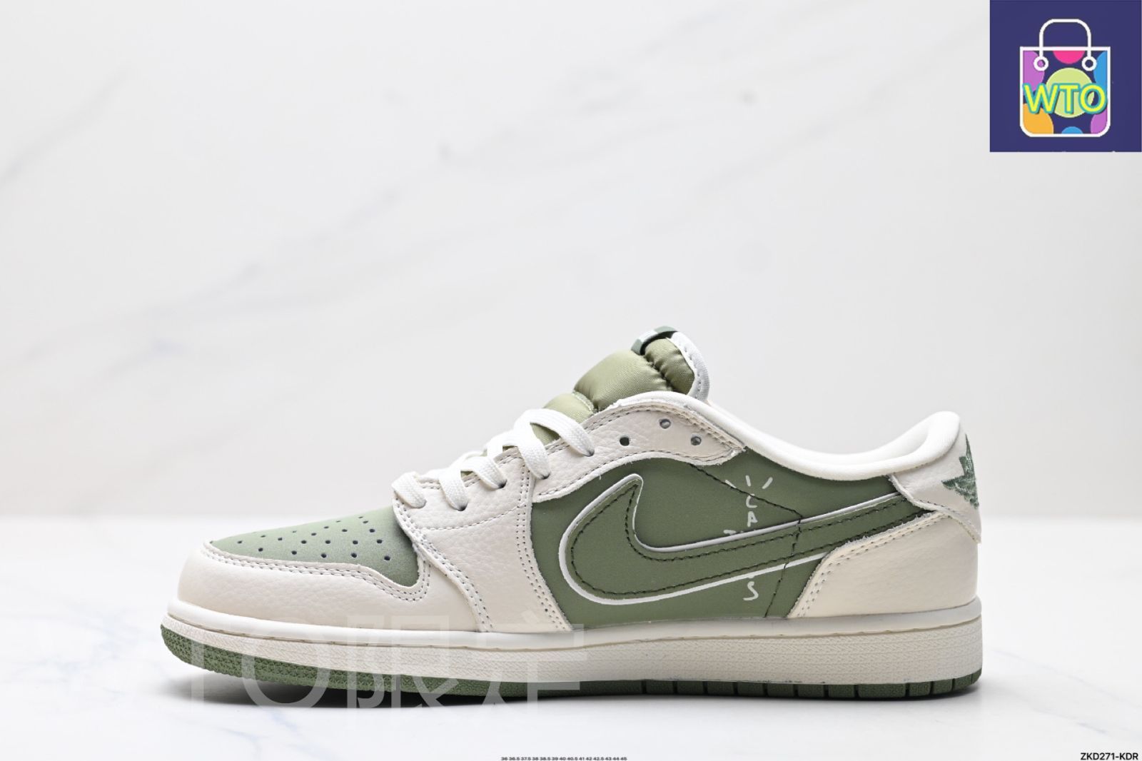 新品未使用タグ付　リバーススウォッシュNIKE 全新未使用Nike AJ1 逆スウッシュ TS x AJ1 リバースモカ XS2024-017