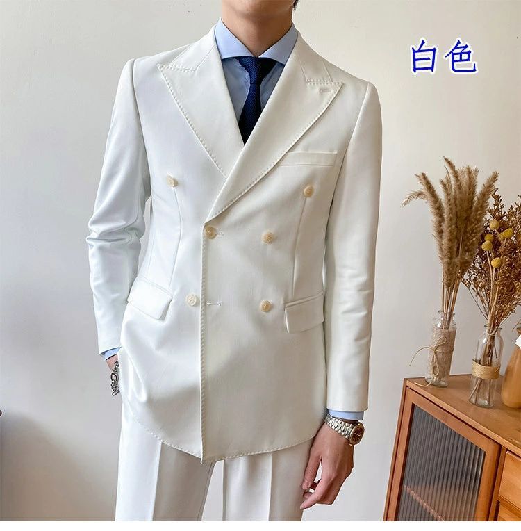 2点セット ビジネススーツ 送料無料6COLOR ジャケット+パンツ ジャケット ダブル スーツ ベルーナ 2点セット洗える！カラーレスジャケットガウチョスーツ 選べるボトムス２点セット洗える！テントラインジャケットスーツ パンツ - ダブルボタン セットアップ ジャケット+ スリムスーツ