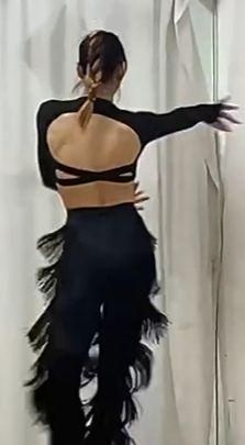 レオダートトップス＋フリンジパンツ 上下セット ラテンドレス