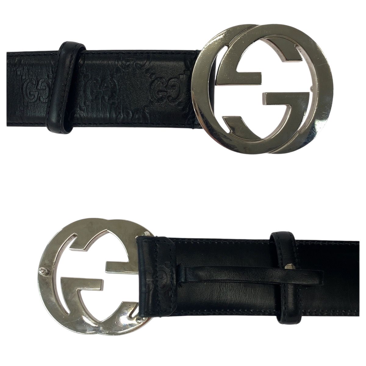 GUCCI グッチ グッチシマ インターロッキング 85cm/34inc ブラック 黒