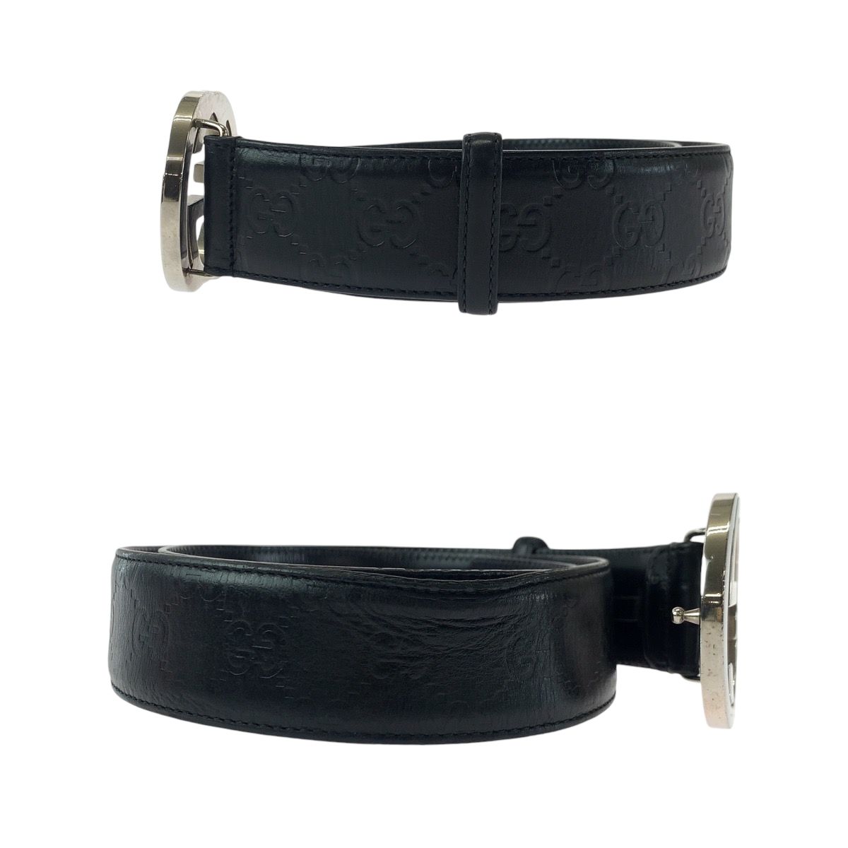 GUCCI グッチ グッチシマ インターロッキング 85cm/34inc ブラック 黒