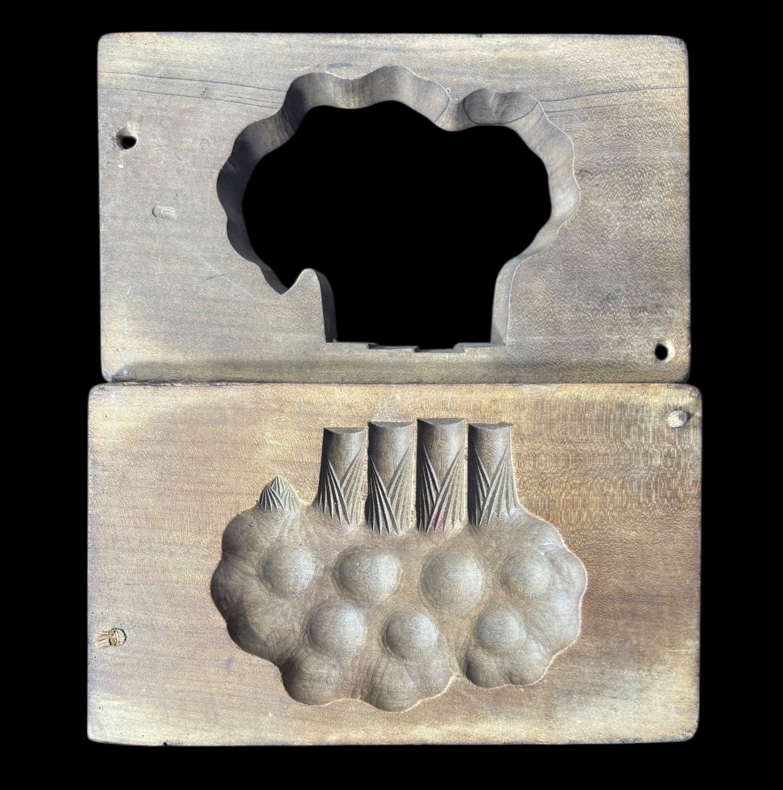 菓子型 昭和レトロ 手彫り 菓子型 生姜 形安 落雁 木型 昭和 木枠 和菓子 しょうが 型 お菓子