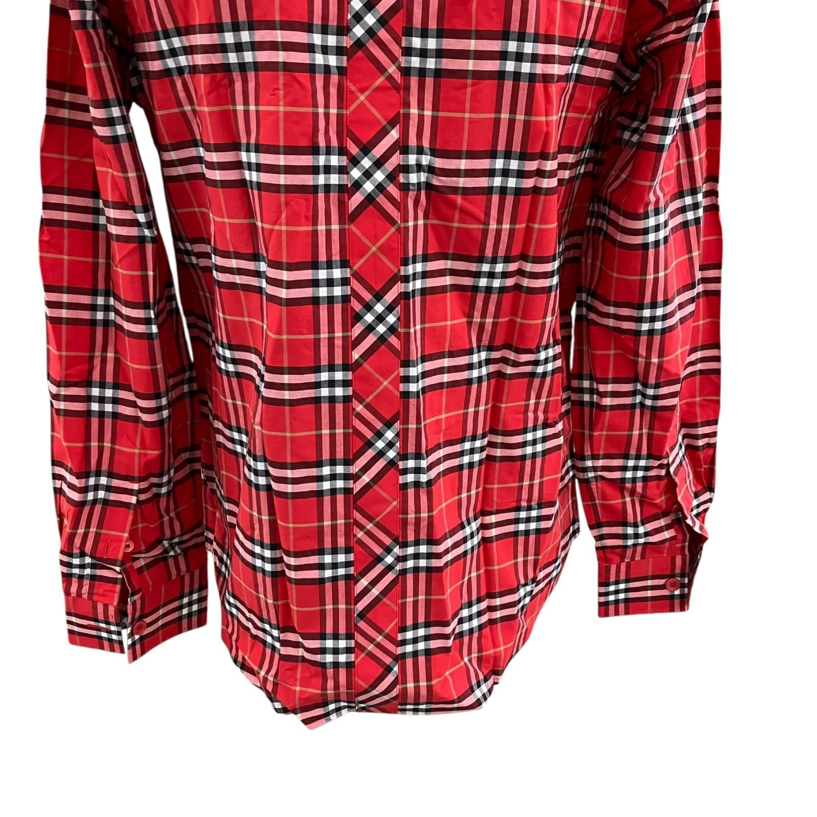 ワイシャツ　長袖　Burberry Burberrys 未使用品 BURBERRY バーバリー コットン クラシカルチェック フロントポケット