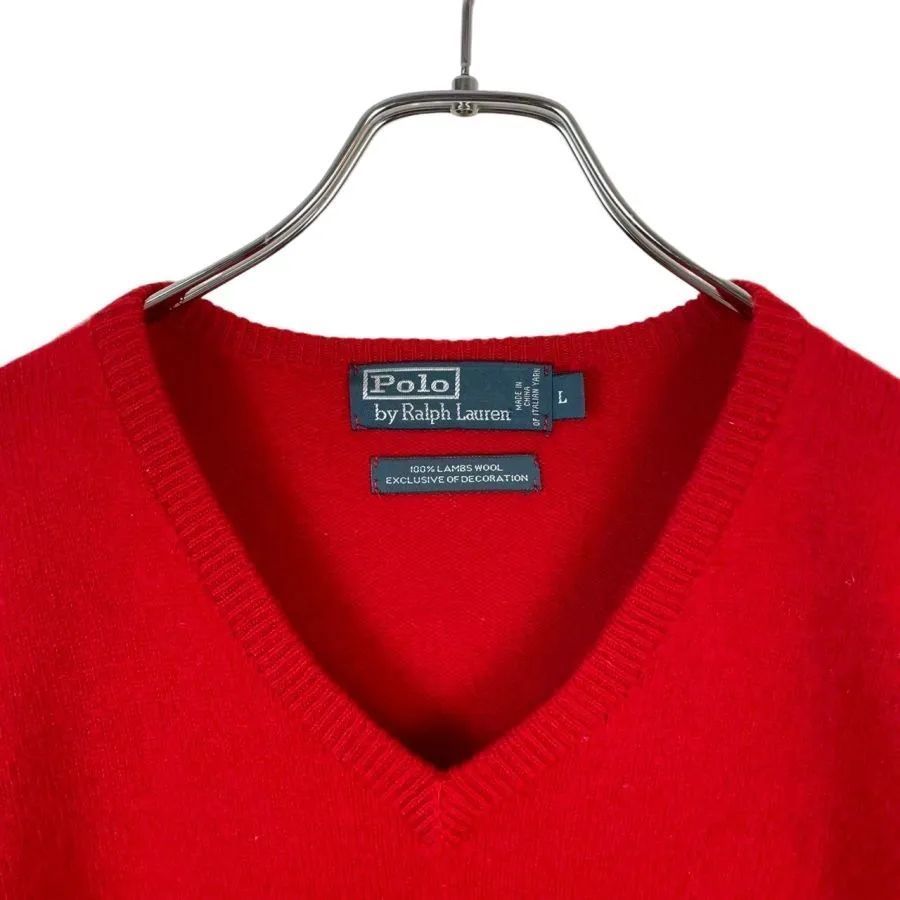 90s00sポロバイラルフローレンPolo by Ralph LaurenラムウールニットV