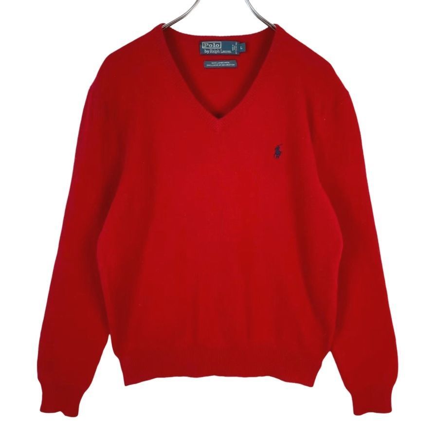 90s00sポロバイラルフローレンPolo by Ralph LaurenラムウールニットV