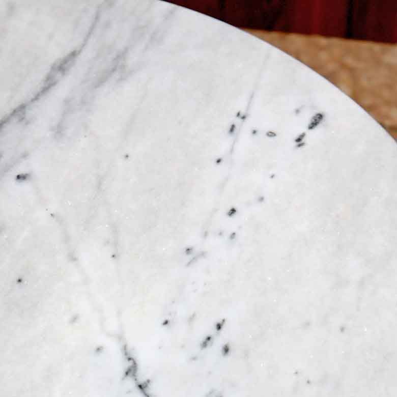 ラウンドテーブル 80cm 大理石 円形 カフェテーブル ブロンズ調 石