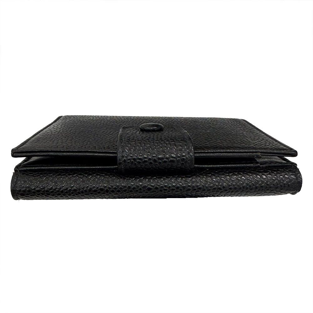 シャネル キャビアスキン Wホック 折り財布 三つ折り財布 - メルカリ