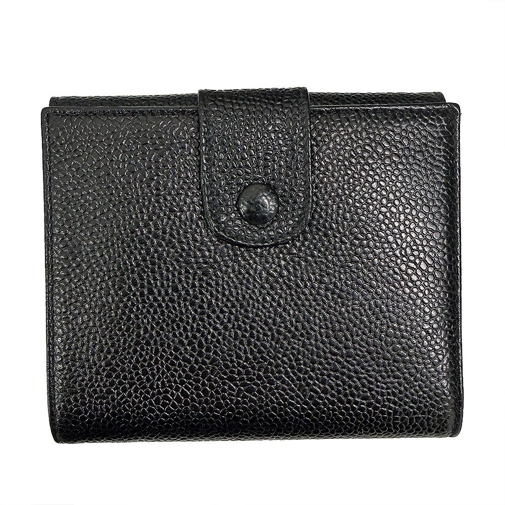 シャネル キャビアスキン Wホック 折り財布 三つ折り財布 - メルカリ
