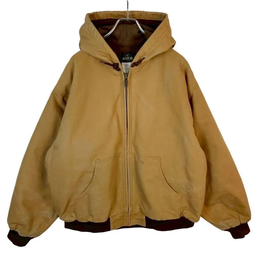 00s red head アクティブジャケット　ダック　フェード　ブラウン 00s Bass Pro Shops RED HEAD Duck Hooded Jacket バスプロショップス
