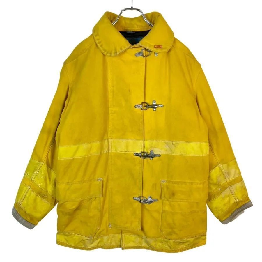 希少！80s90sUSA製Globeファイヤーマンジャケット消防防火服ワーク