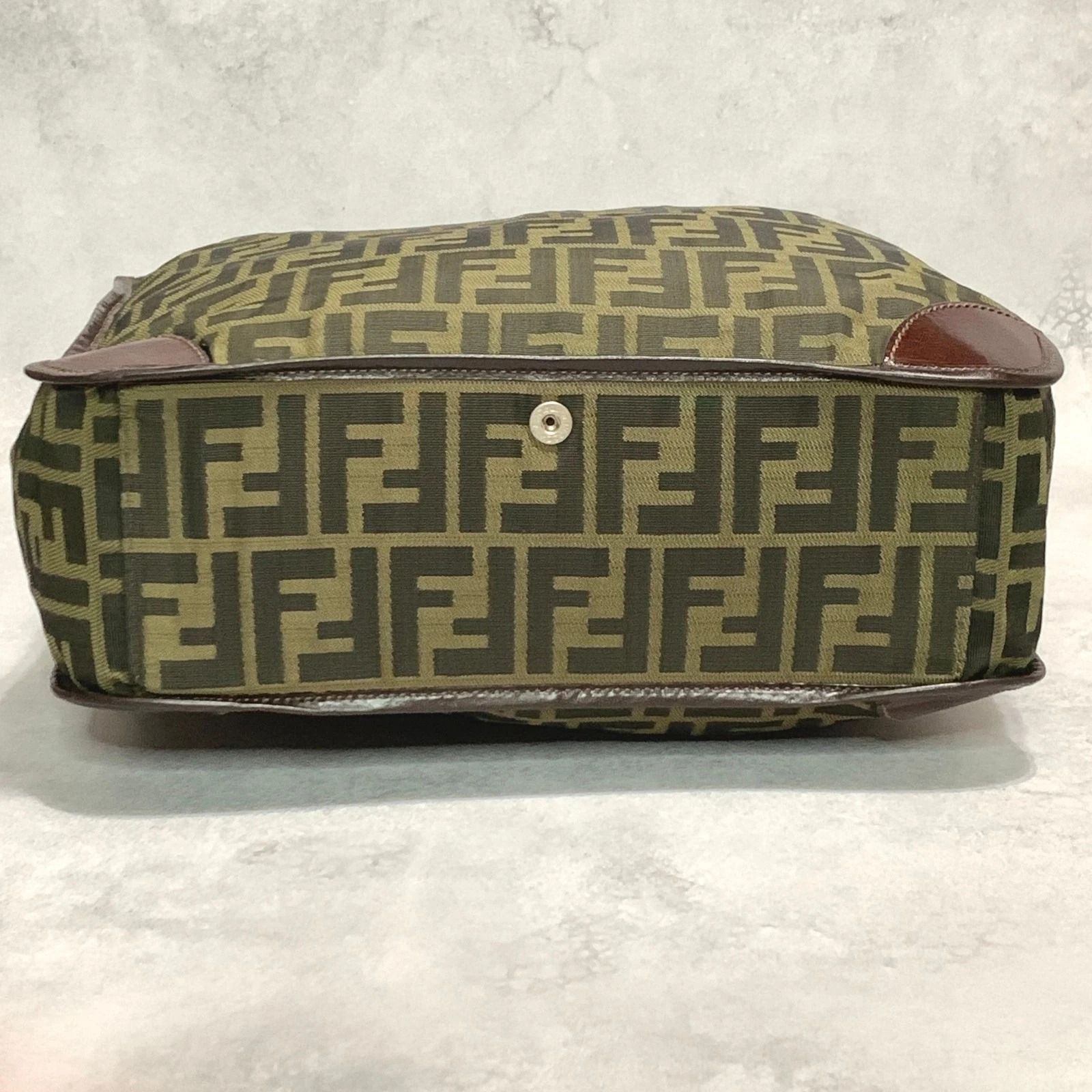 FENDI ハンドバッグ トートバッグ ズッカ FF キャンバス レザー