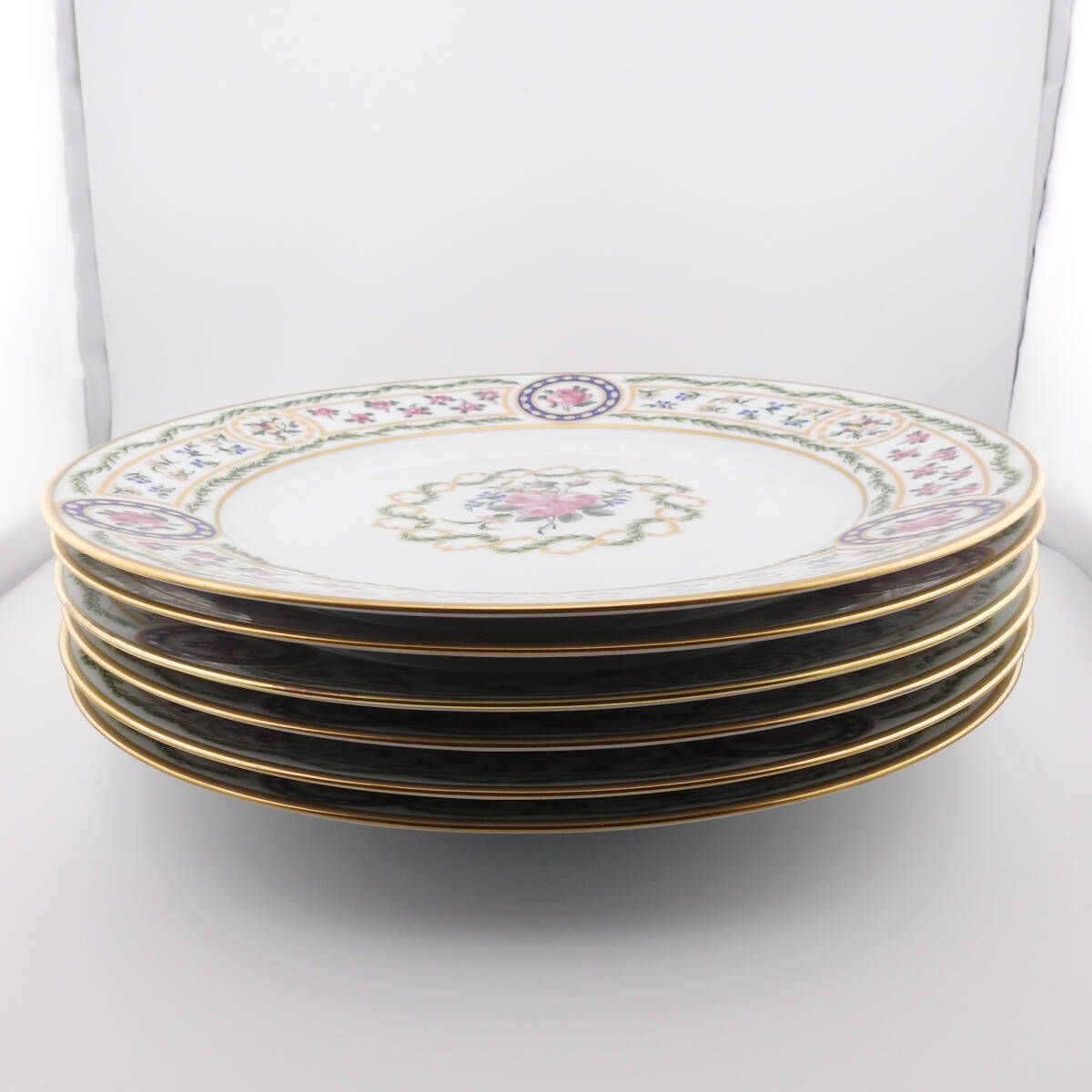★新品未使用　超美品★ フランス製HAVILAND デザートプレート　４枚 美品✨HAVILAND アビランド Louveciennes ルーヴシエンヌ薔薇 ROSE