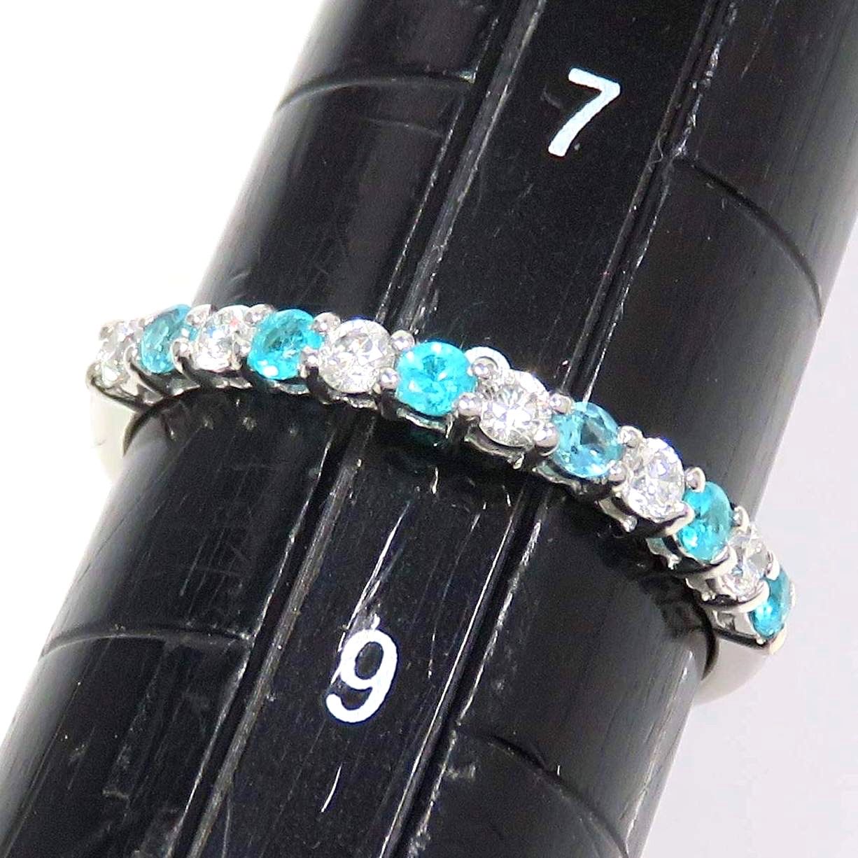 パライバトルマリン　リング　エタニティリング　プラチナ 楽天市場】パライバトルマリン リング プラチナ ハーフエタニティ 指輪