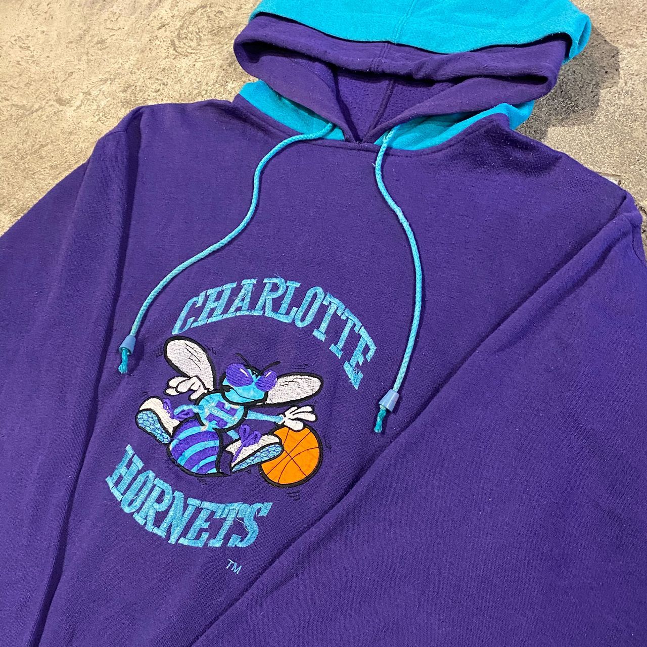 90s JUMPBALL CLUB NBA Charlotte Hornets HOODED SWEAT ジャンプ