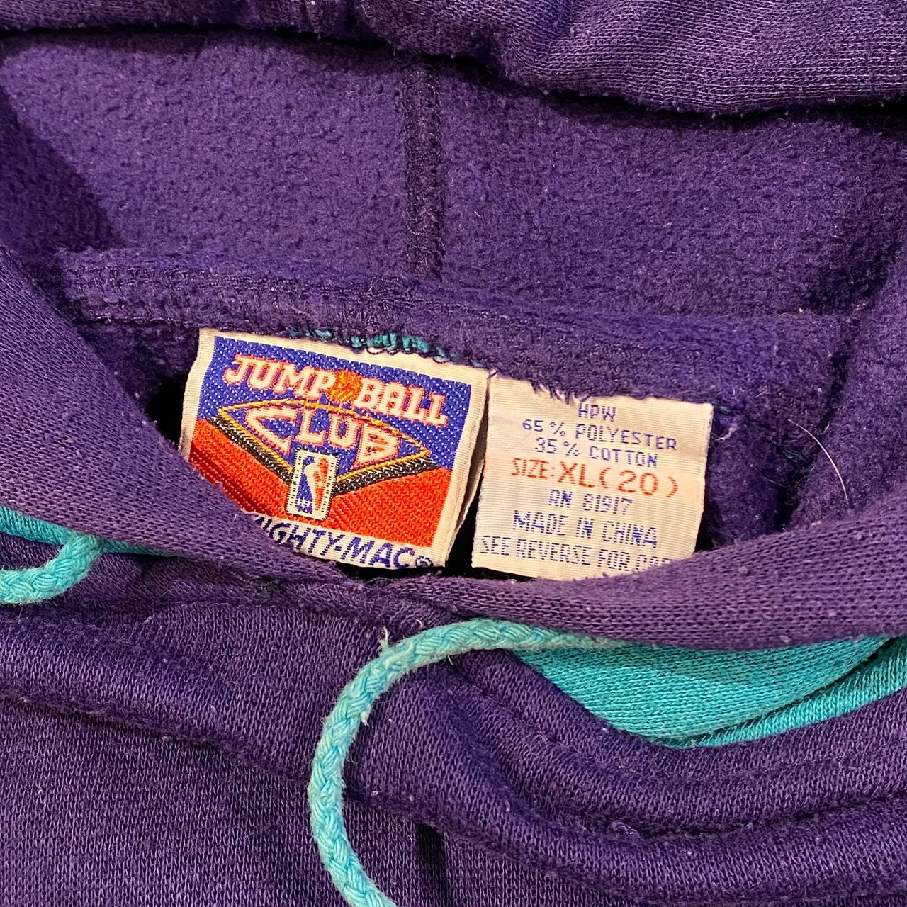 90s JUMPBALL CLUB NBA Charlotte Hornets HOODED SWEAT ジャンプ