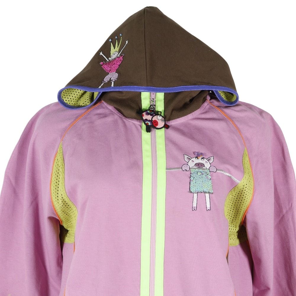 オレボレブラ ぶたさん WeLoveSports 131277 コットン ポリウレタン ピンク レディース パーカー