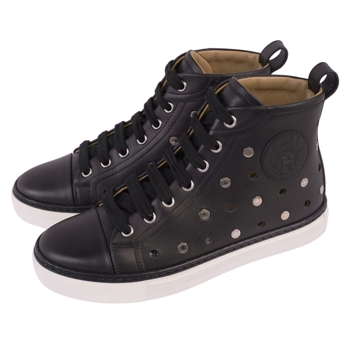 美品 エルメス HERMES スニーカー JIMMY ジミー ハイカット セリエ