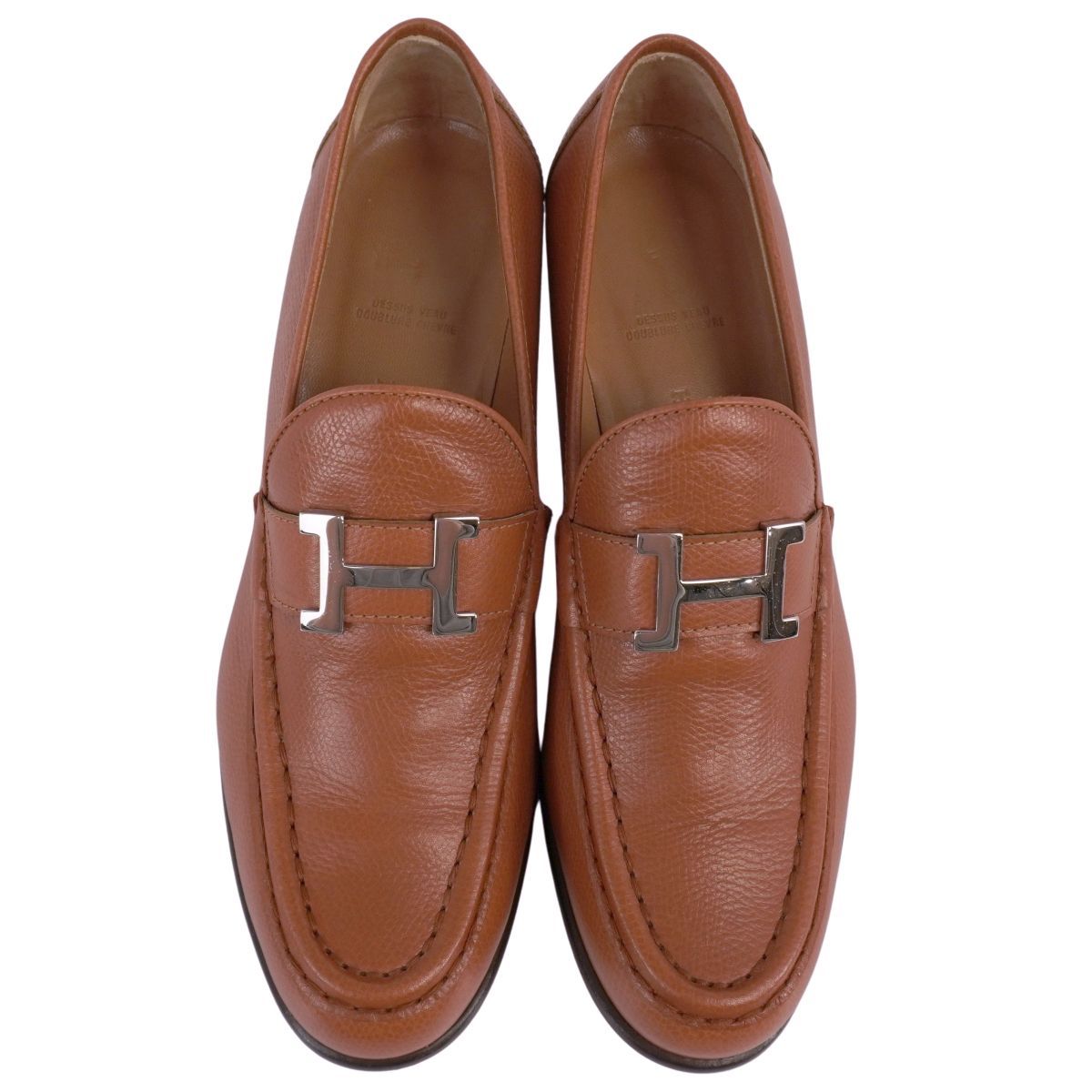 美品 エルメス HERMES ローファー モカシン Hロゴ コンスタンス ヒール