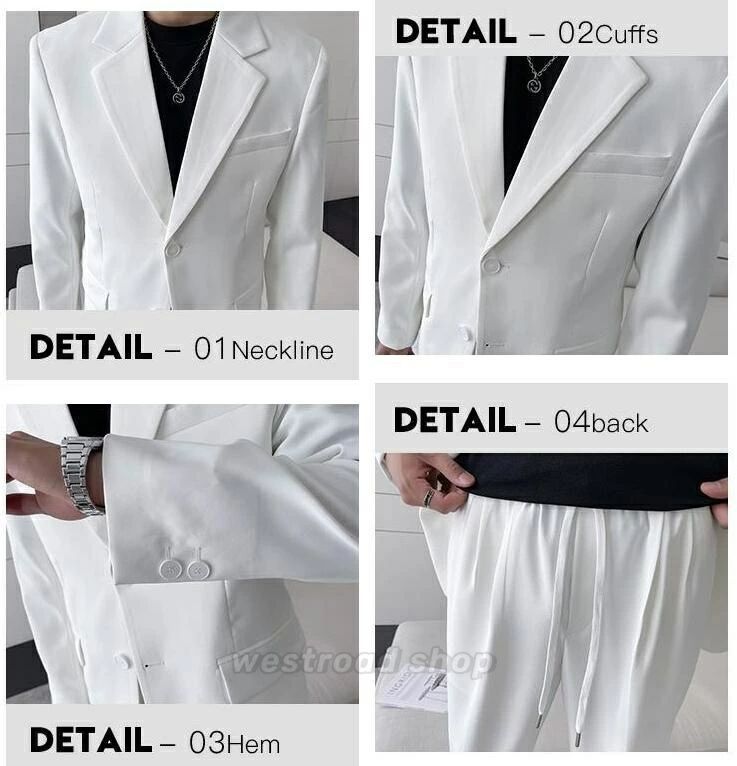  メンズ スーツ カジュアル セットアップ ジャケット パンツ 2点セット 春夏秋 ゆったり ファッション 無地 シンプル ビジネススーツ フォー コート ジャケット ファッション