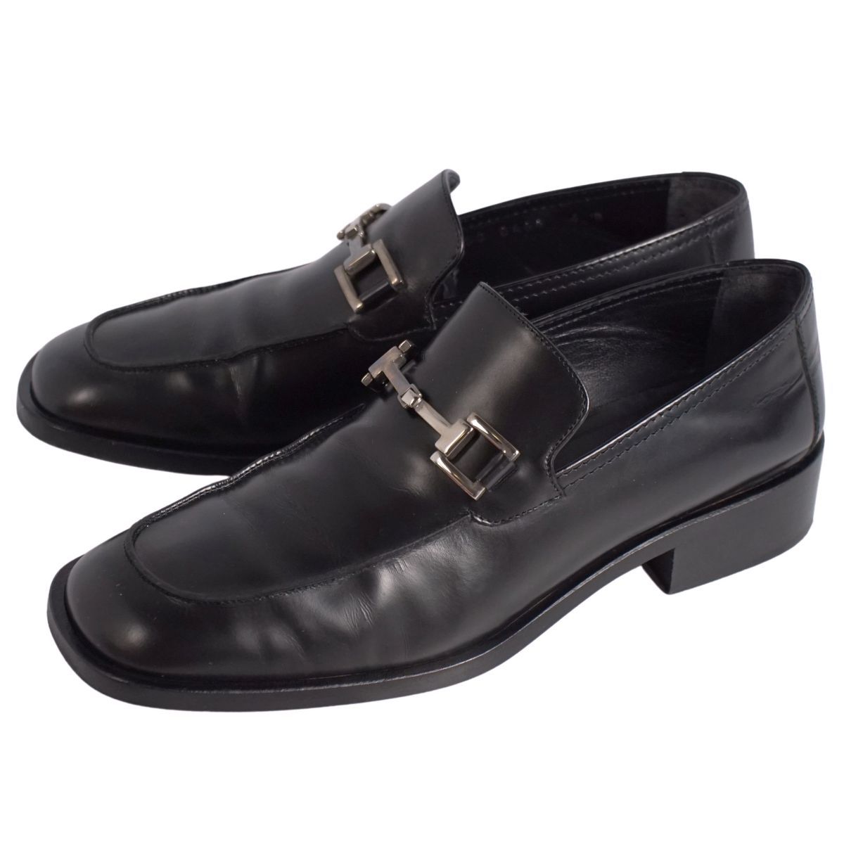 美品 グッチ GUCCI ローファー モカシン ホースビット レザー シューズ