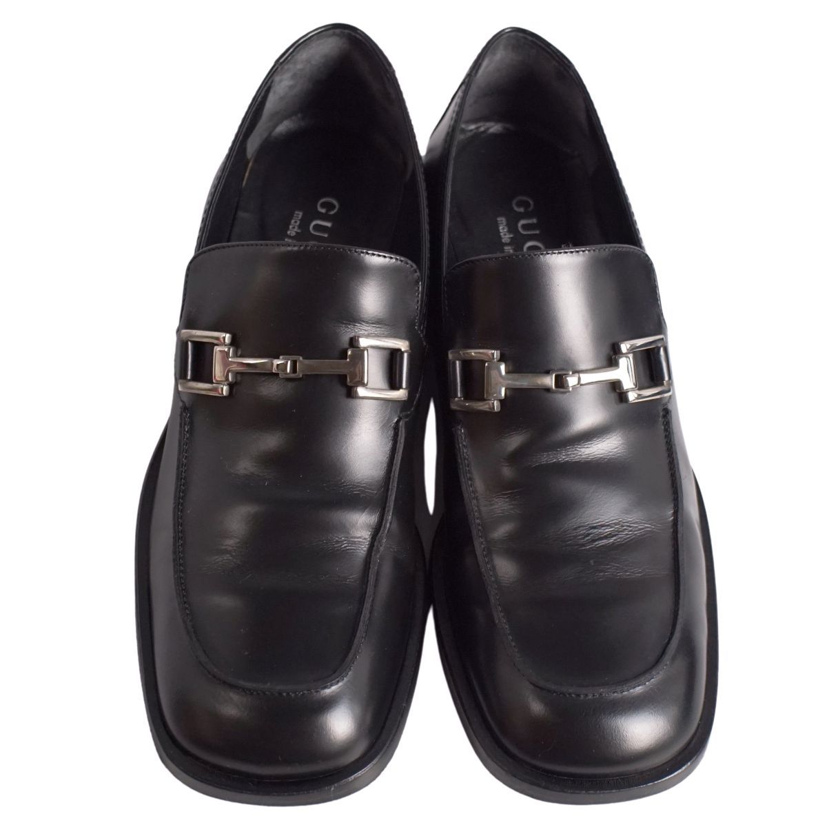 美品 グッチ GUCCI ローファー モカシン ホースビット レザー シューズ