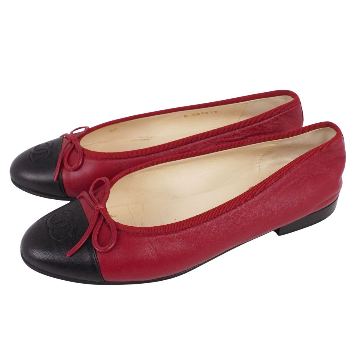 シャネル CHANEL パンプス バレリーナ G02819 リボン ココマーク
