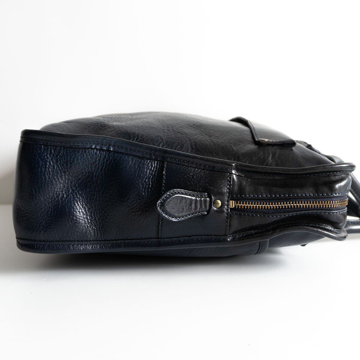 美品】FELISI 【8637/3-NK オールレザー ブリーフケース】 ネイビー