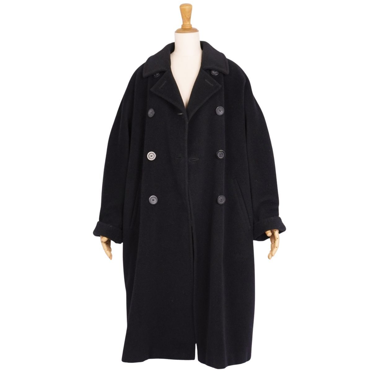 美品 マックスマーラ Max Mara コート 白タグ ロングコート ダブルブレ