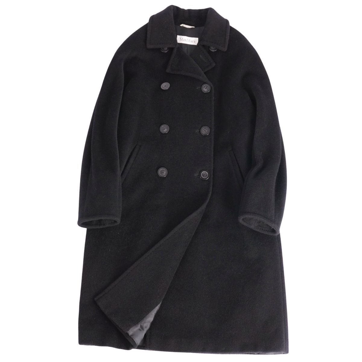 美品 マックスマーラ Max Mara コート 白タグ ロングコート ダブルブレ