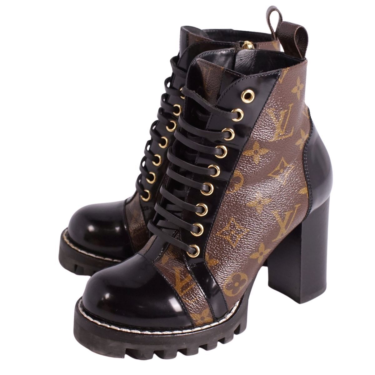 美品 ルイヴィトン LOUIS VUITTON ブーツ スタートレイル ライン