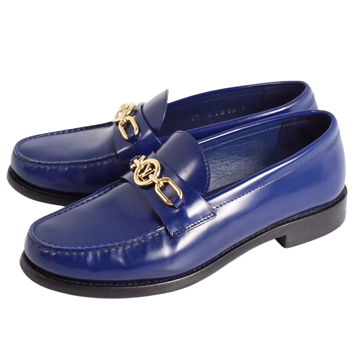 <激安出品>Louis Vuitton ブルーローファー 美品 ルイヴィトン LOUIS VUITTON ローファー オルセーライン モカ