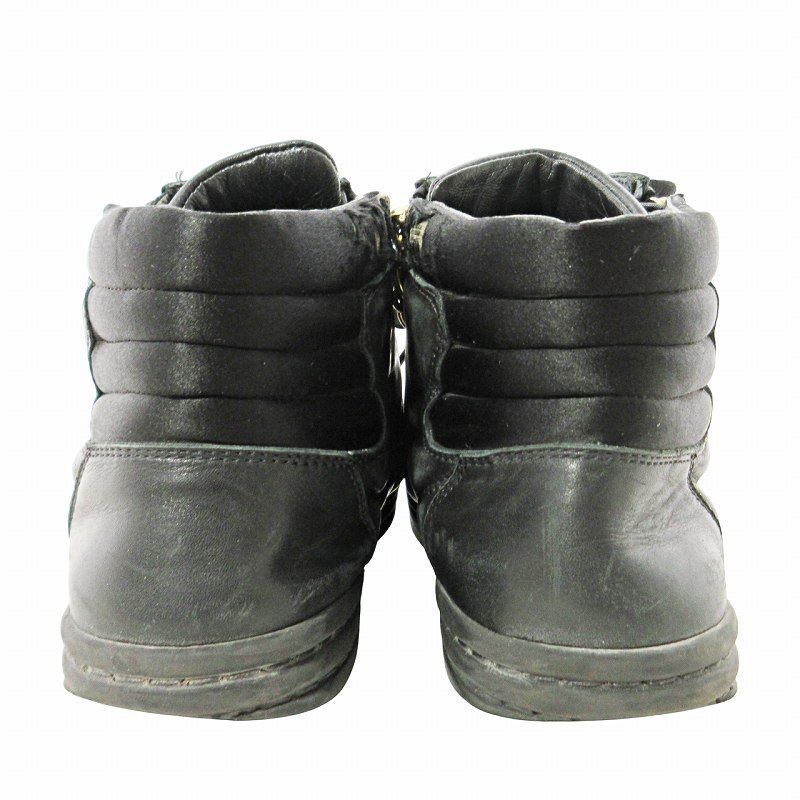 シャネル CHANEL オールレザー チェーン スニーカー ココマーク 35