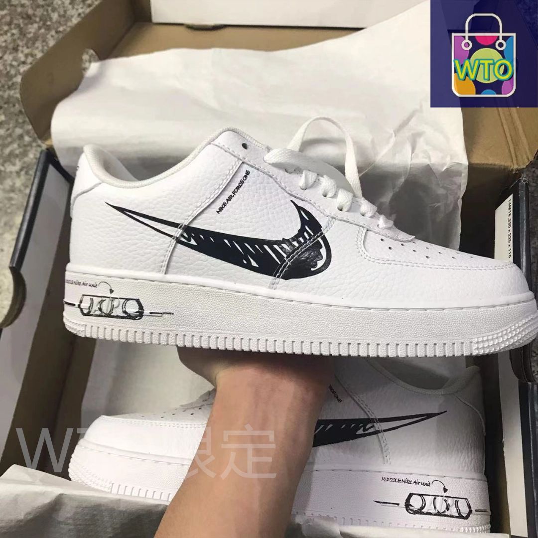 【エコメルカリ便限定】Nike Air Force 1 ホワイト NIKE ナイキ スニーカー ナイキ AIR FORCE 1 LOW SKETCH - WHITEエア