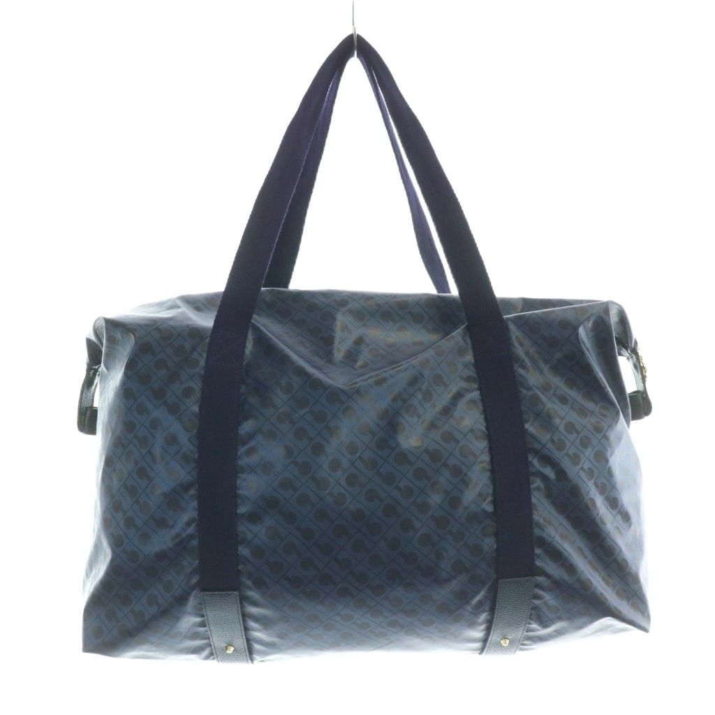 未使用✨ゲラルディーニ　ソフティ　ボストンバッグ　総柄　ネイビー　PVC 撥水 ゲラルディーニ GHERARDINI ソフティ ボストンバッグ トートバッグ 総