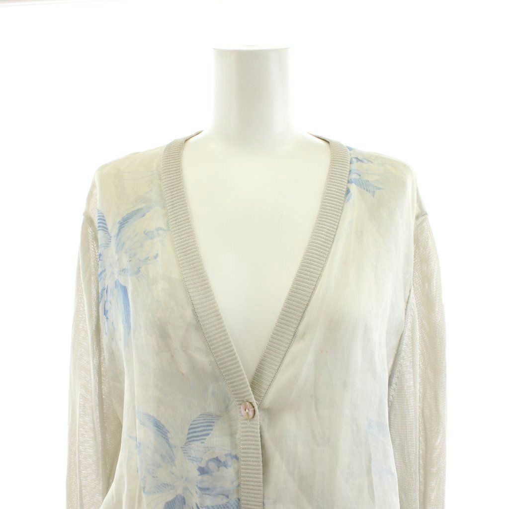 Salvatore Ferragamo フェラガモ カーディガン シルク ブルー サルヴァトーレフェラガモ Salvatore Ferragamo カーディガン シフォン