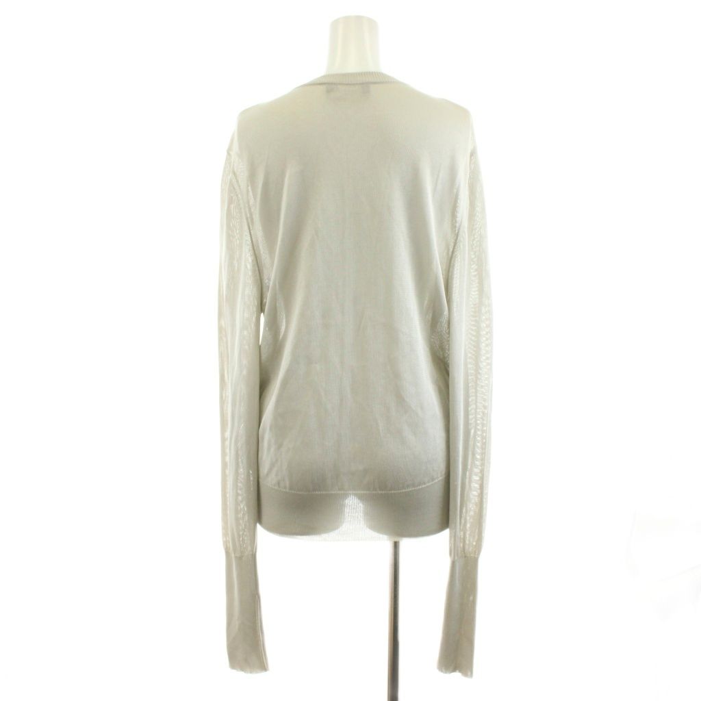 美品サルヴァトーレフェラガモカーディガン シルク×ウール フォックス柄濃ベージュ 美品サルヴァトーレフェラガモカーディガン シルク×ウール フォックス