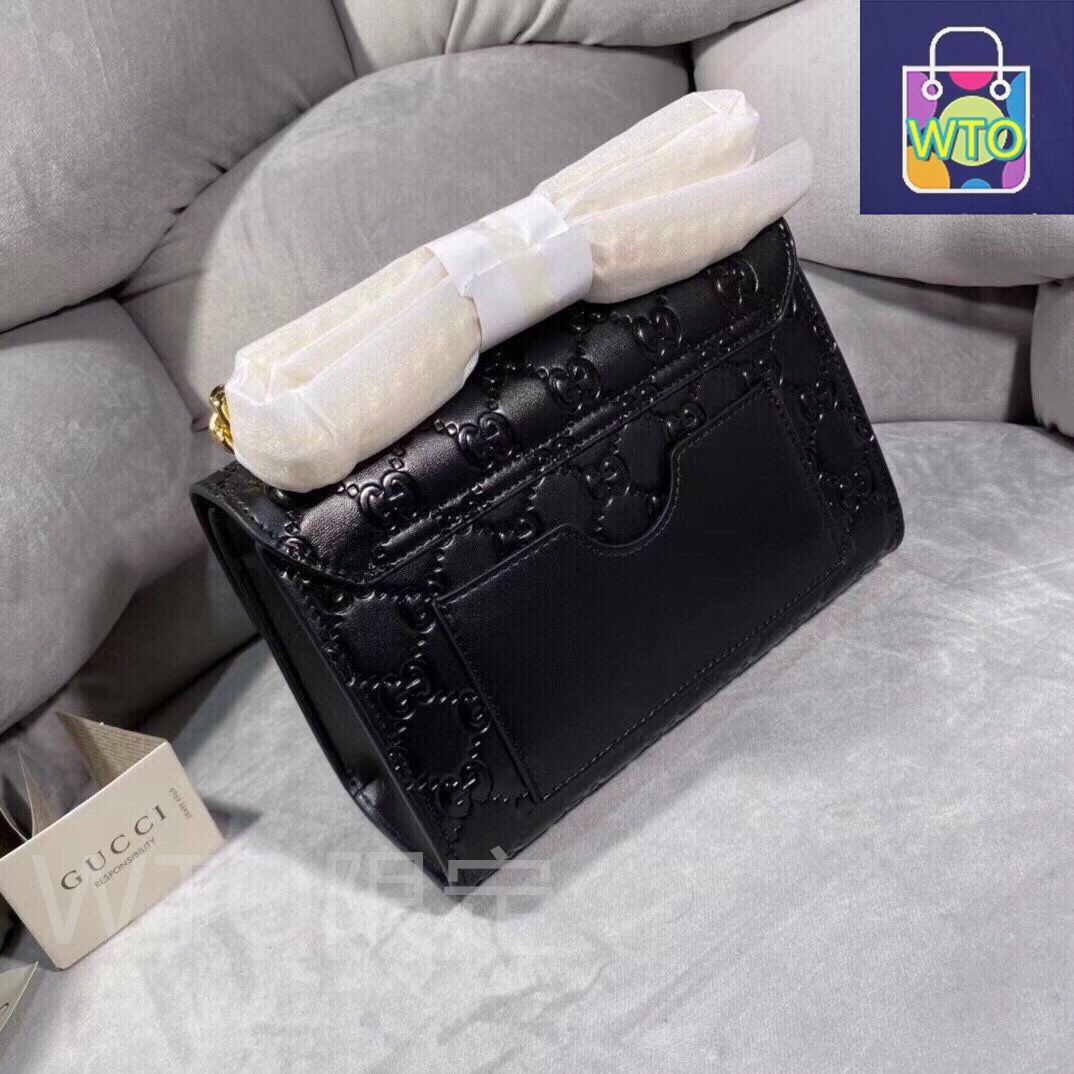 今日特価】GUCCI Padlock ブラック 20x14 チェーンバッグ 送料無料