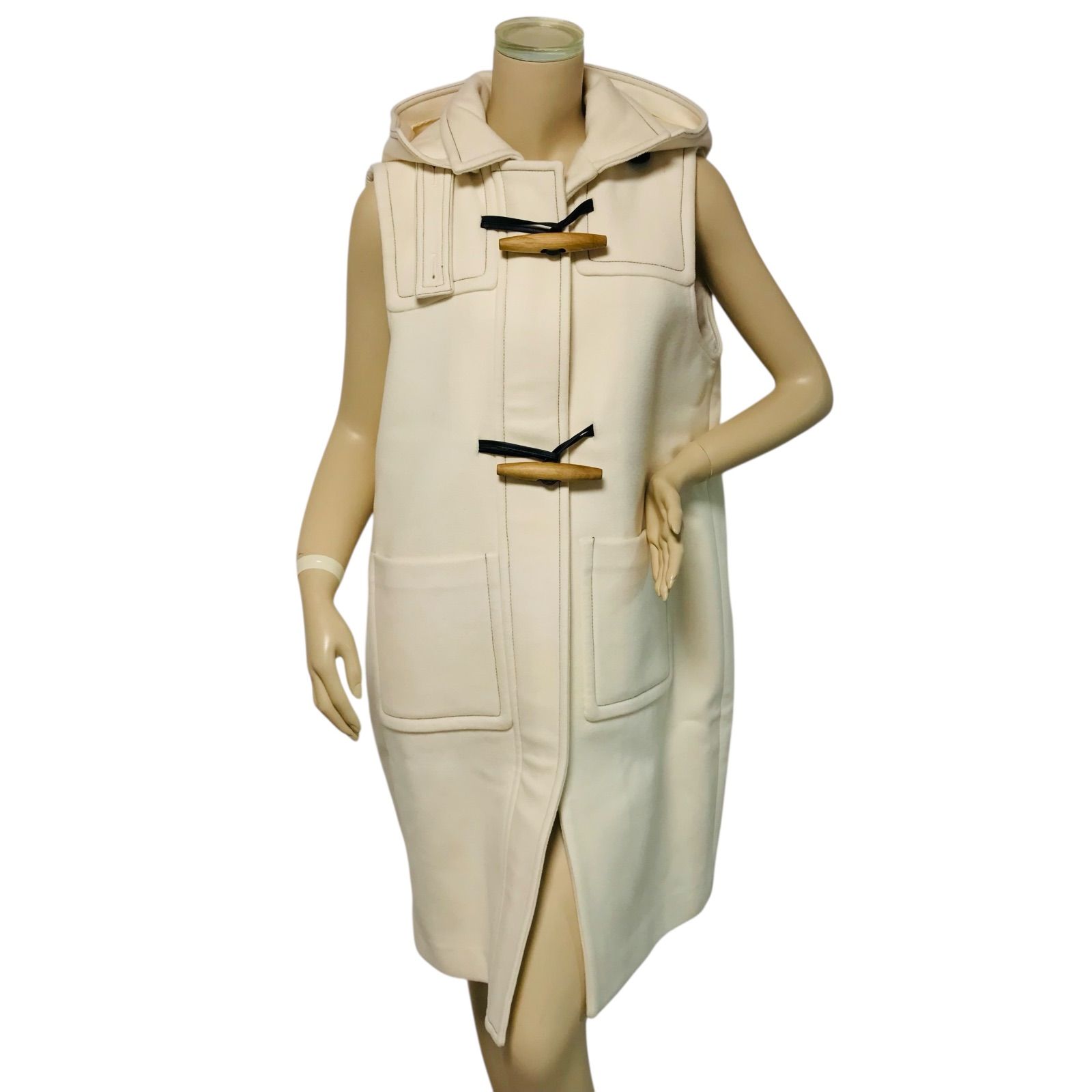 美品☆MARNI・マルニ レディース ウール ビックポケット フード付き