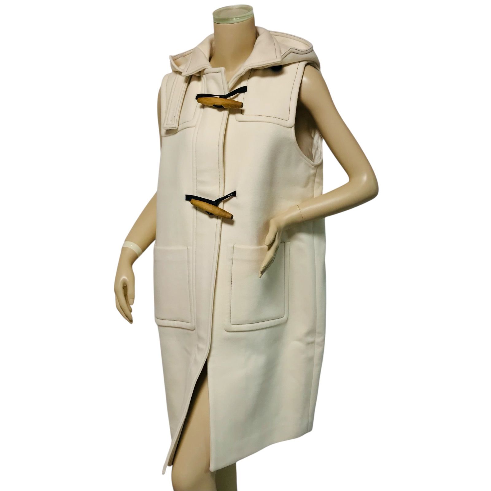 MARNI フード付きダッフルコート 美品☆MARNI・マルニ レディース ウール ビックポケット フード付き