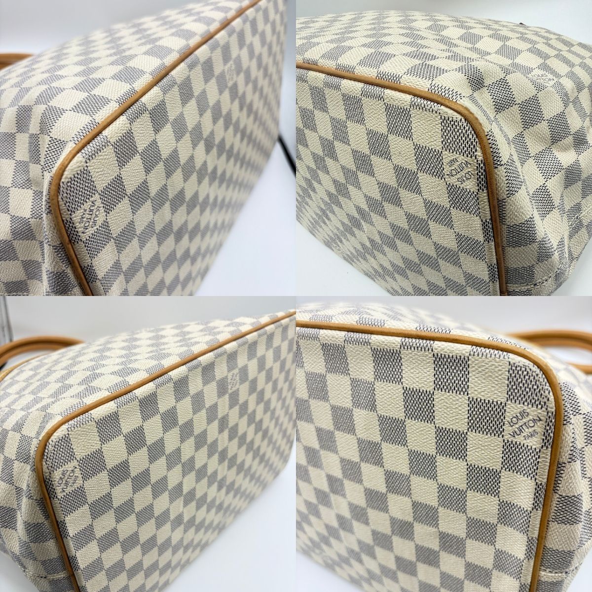 ルイヴィトン ダミエアズール サレヤGM トートバッグ ホワイト ルイ・ヴィトン ダミエ・アズール サレヤGM【ルイ・ヴィトン・ナビ！】