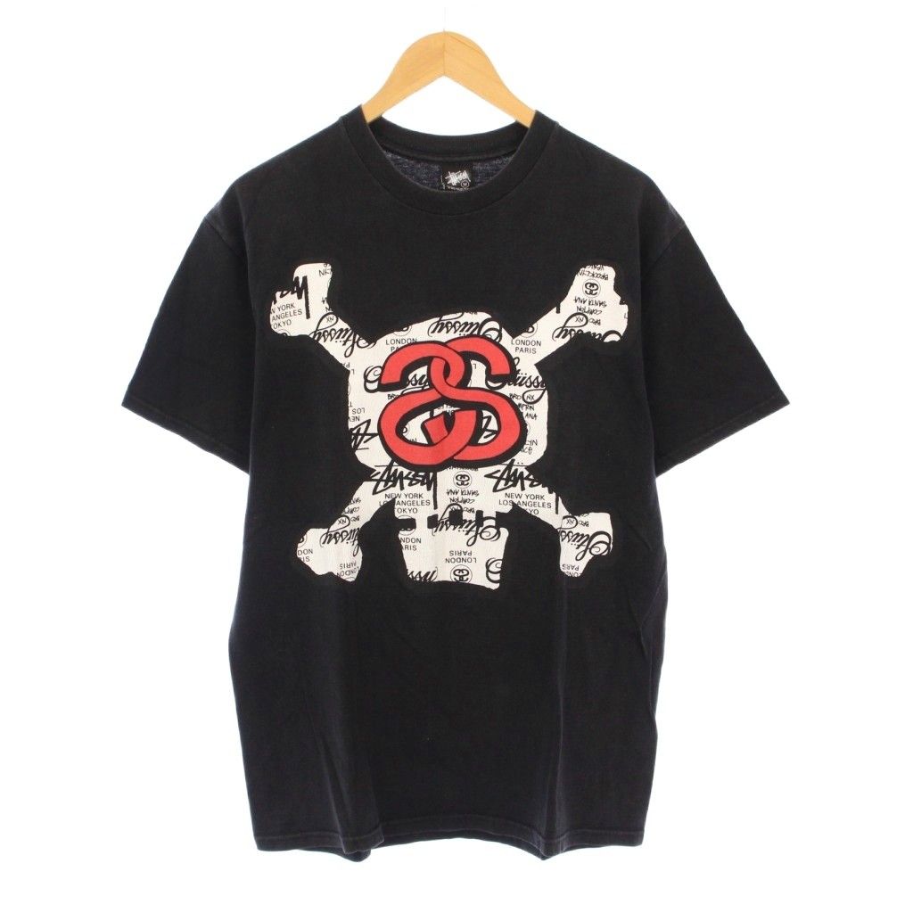 Stussyステューシー スカルTシャツ USA製 80s OLD STUSSY 