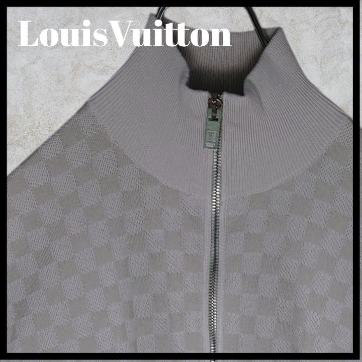 美品✨ルイヴィトン ダミエ ドライバーズニット ジップジャケット Ｓ相当 美品✨ルイヴィトン ダミエ ドライバーズニット ジップジャケット S相当