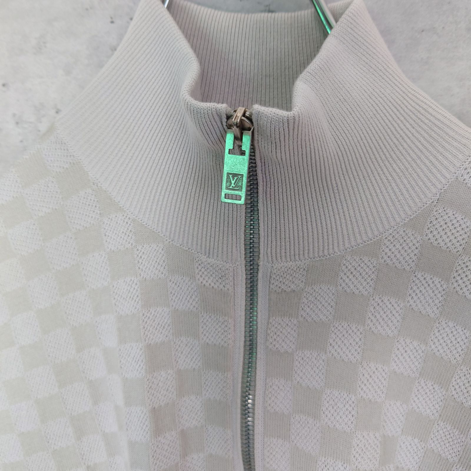 美品✨ルイヴィトン ダミエ ドライバーズニット ジップジャケット Ｓ相当 美品✨ルイヴィトン ダミエ ドライバーズニット ジップジャケット S